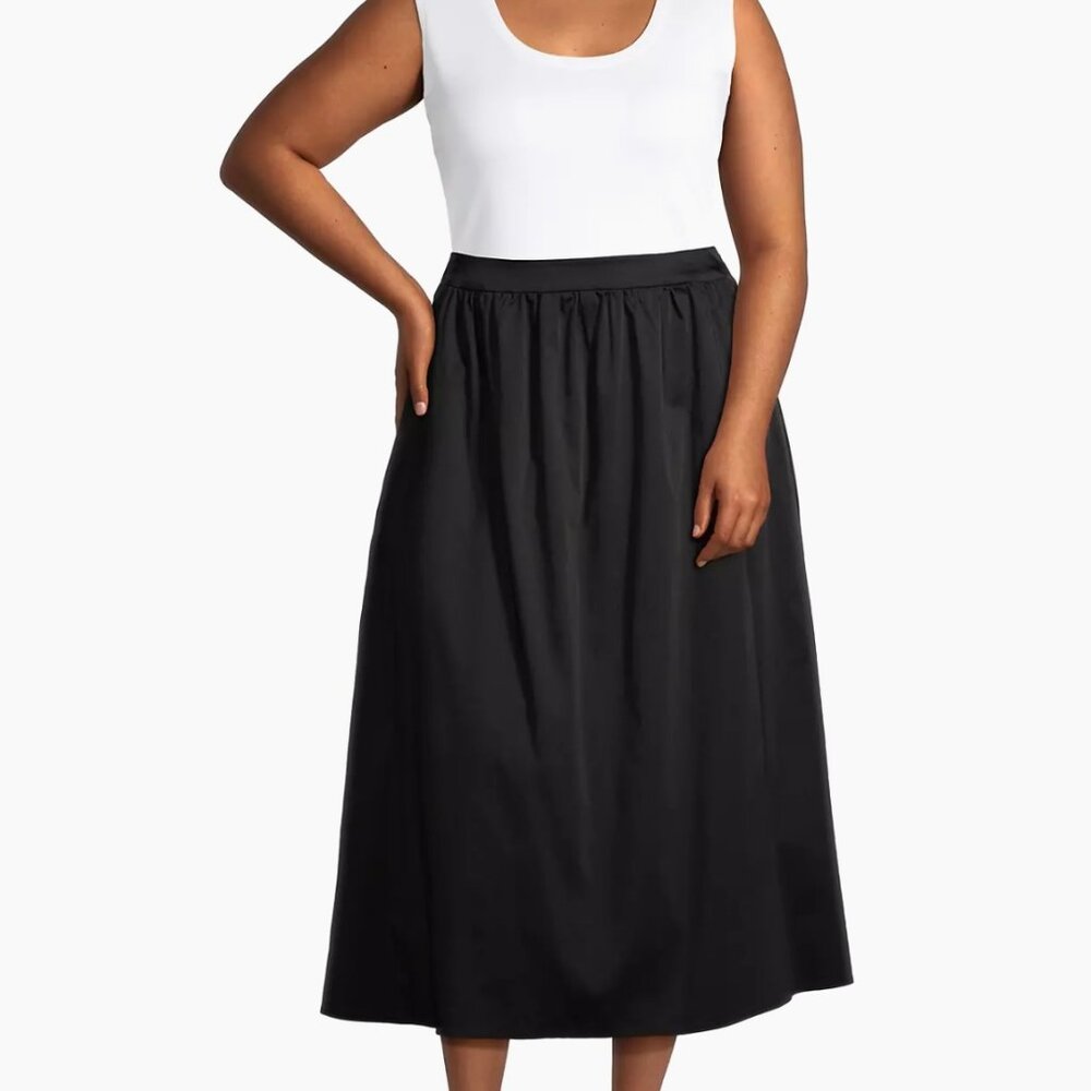 NWT * Ming Wang Pleated Midi-Skirt